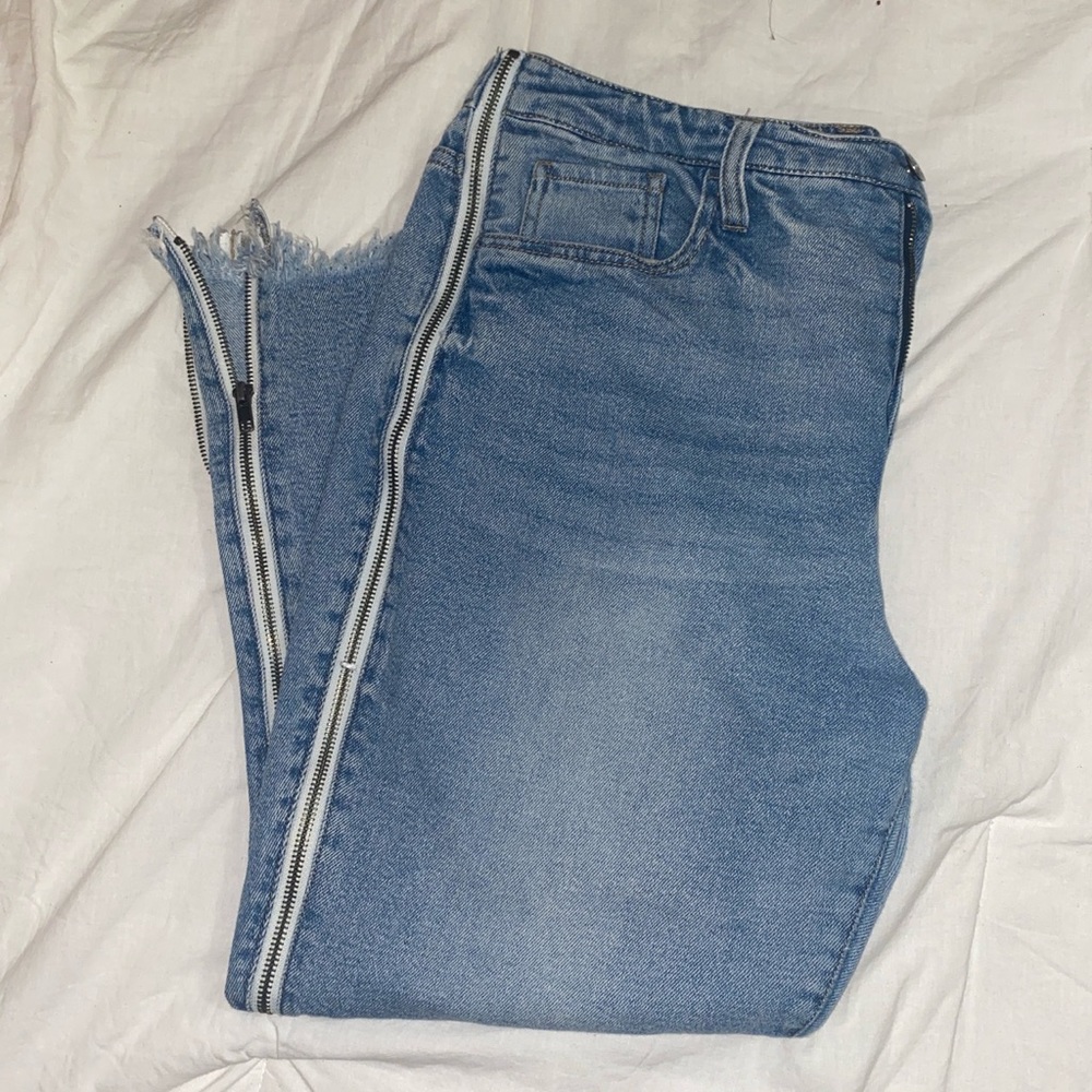 Size 14 Hi Rise Ankle Zip Jeans